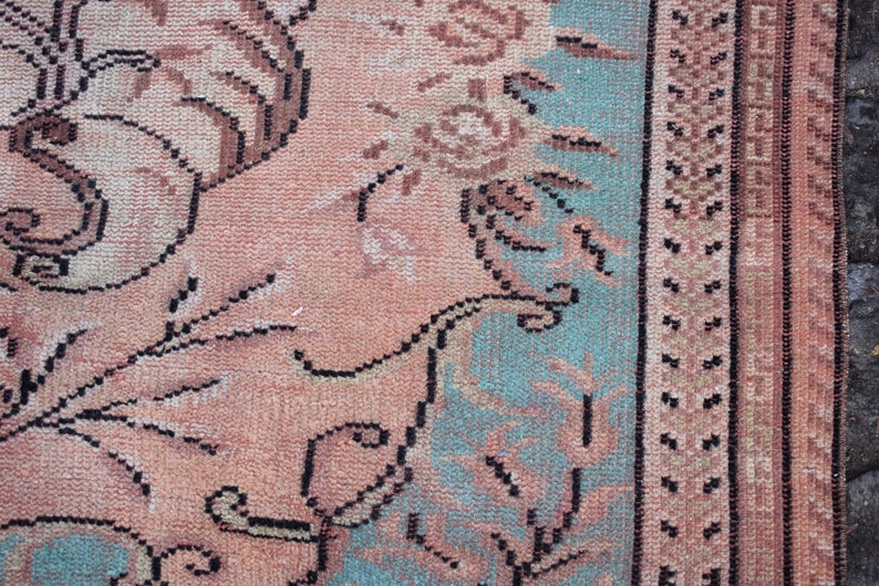 Bedroom Rug Turkish Rug Pale Color Rug Organic Wool Rug Cod5209 Vintage Area Rug Aztec Rug rustic decor 5.4 x 8.3 Ft Oriental Rug