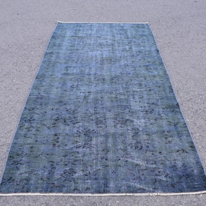 Oushak runner rug, Turkish rug, Vintage oriental rug, Hallway rug, Natural wool rug, Entryway rug, Bohemian rug, 3.8 x 8 Ft  RSL1732