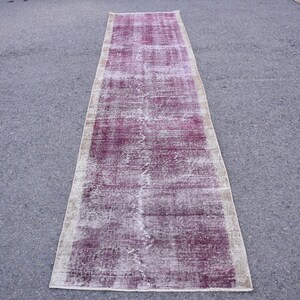 Runner rug, Handmade rug, Natural rug, Home decor, Corridor rug, Turkish vintage rug, Hallway rug, Wool rug, Aztec rug, 3 x 12.8 ft RSL2705