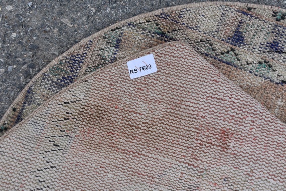 ラグ・カーペット 87cm ROUND ViNTAGE TURKiSH RUG Round Turkish Rug - Etsy