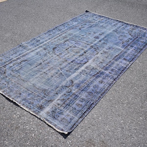 Turkish rug, Vintage orange rug, Handmade rug, Area rug, Bohemian rug, Boho decor, Floor oriental rug, Home decor, Rug, 5 x 7.8 Ft RSL2931