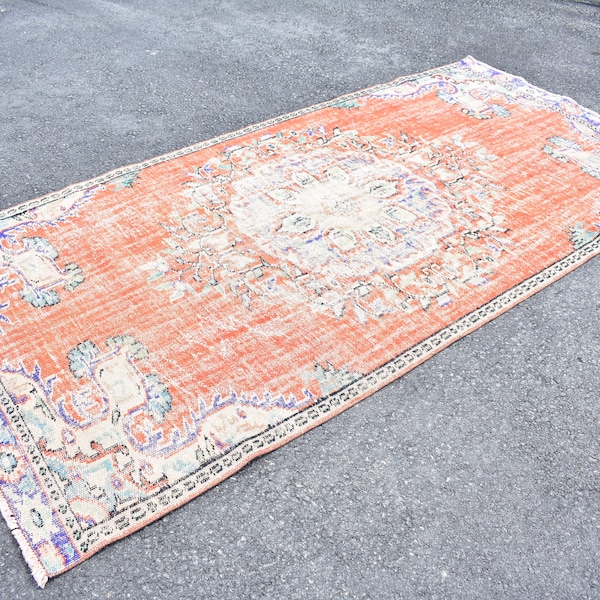 Handmade rug, Saloon rug, Vintage large rug, Oriental rug, Bohemian rug, Anatolian rug, Turkish rug, Natural wool rug 4.6 x 9.5 Ft RS8854