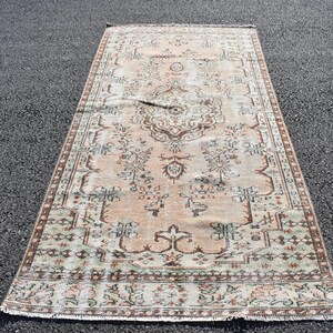 runner rug, turkish rug, bohemian rug, floor rug, rustic decor 4.3 x 9.5 ft handknotted rug, natural rug, home decor rug , RS4187