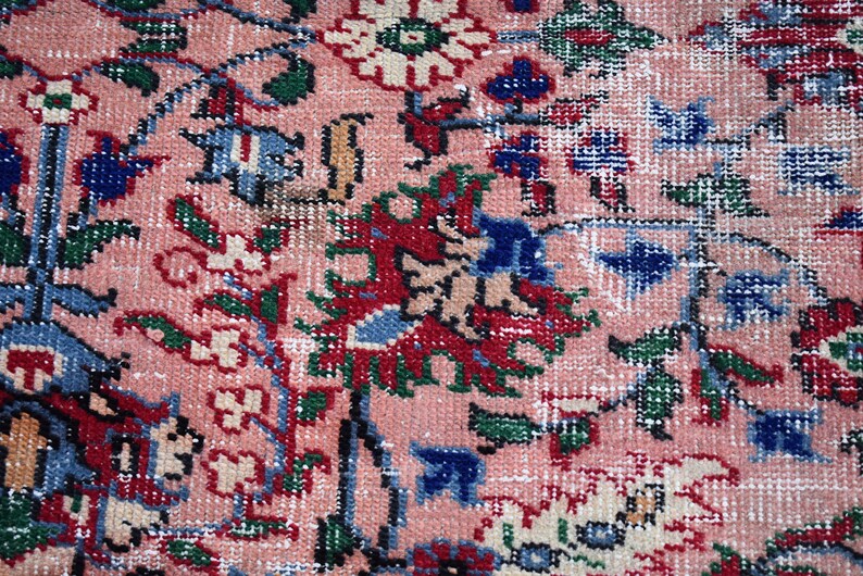 Floral Runner Rug Long Size Rug Turkish Vintage Rug Rustic Etsy