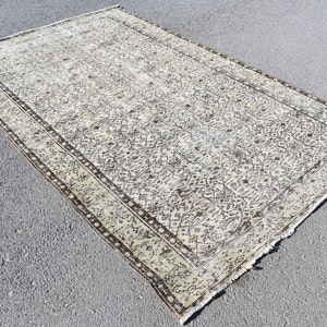 Handmade rug, Turkish rug, Vintage rug, Anatolian rug, Large area rug, Livingroom decor, Bohemian rug, Wool carpet, 5.8 x 8.9 Ft RS7733