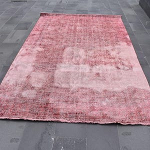 pastel rug turkish rug vintage rug oushak rug bohemian rug rustic decor 6.2 x 10.1 Ft anatolian rug area rug wool rug boho decor rug RSL3063