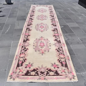 Hallway rug, Kitchen rug, Turkish rug, Herki rug, Vintage rug, Rustic decor 3.2x 12.2 ft Runner rug, Natural wool rug, Handmade rug RSL1896
