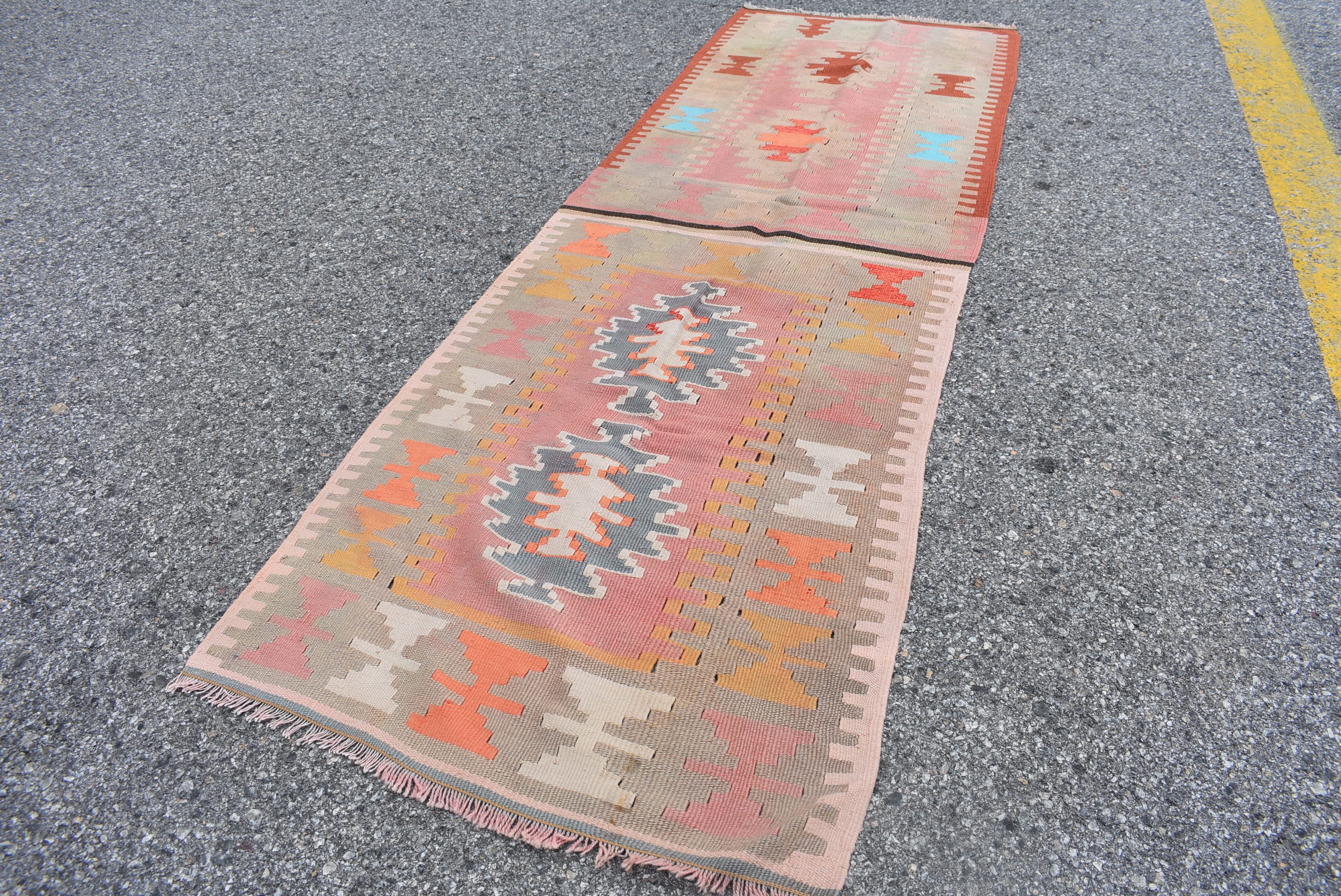 Aztec runner kilim rug vintage kilim rug 2.6 x 8.1 ft rustic | Etsy