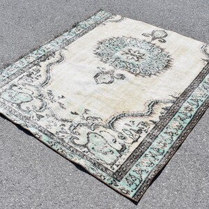 Turkish rug, Vintage rug, Boho rug, Area rug 4.7 x 5 ft Rustic decor, Boho decor rug, Handmade rug, Kitchen rug, Bedroom rug RSL2633