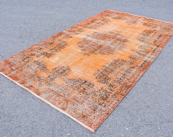 floral runner rug, vintage rug, home decor rug, turkish rug 4.9 x 8.5 ft. bohemian rug, wool rug, handmade area rug, hallway rug,  RSL1713