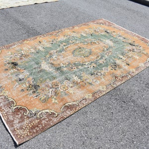 Turkish rug, Vintage rug, Handmade rug, Organic wool rug, Rustic decor, Bohemian rug, Home decor, Bedroom rug, 5.3 X 9.1 Ft RSL2677