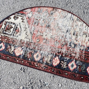 Turks tapijt, Vintage klein tapijt, Handgemaakt tapijt, Klein tapijt, Deurmat tapijt, Keuken tapijt, Boho tapijt, Home decor, Muur decor 2.7 x 1.3 Ft RS8105