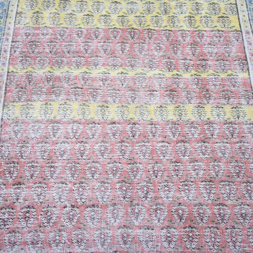 Turkish rug, Vintage rug, Handmade rug, Area unique rug, Bohemian rug, Boho decor, Floral rug, Home decor, Oushak rug, 3.8 x 6.0 Ft Cod8434 shops