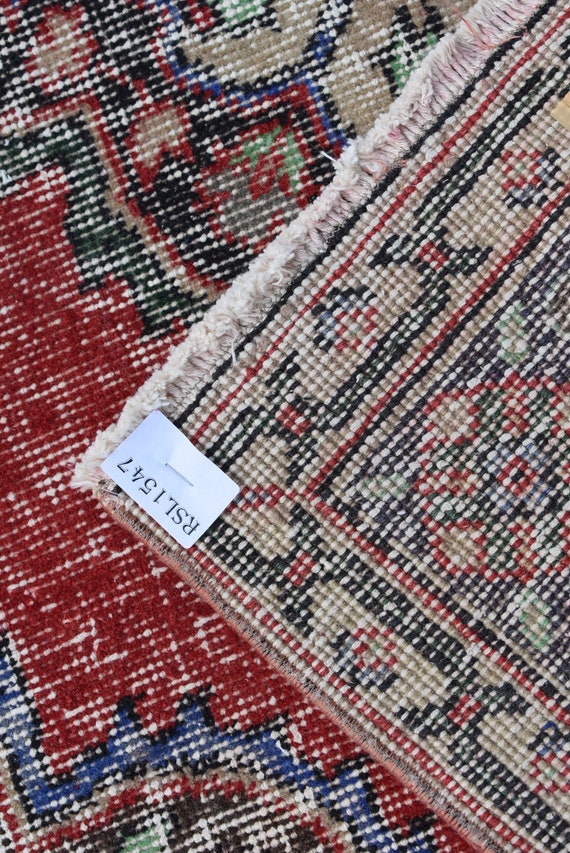 ヴィンテージ　ラグ　vintage 草木柄 花柄ラグ、ヴィンテージラグ、トルコラグ、送料無料 4.8 x 12.7