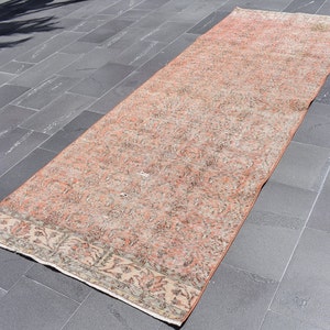 Turkish rug, Vintage rug, Handmade rug, Runner rug, Bohemian rug, Hallway rug, Oriental rug, Home decor, Boho decor, 3.6 x 9.5 Ft RSL1917
