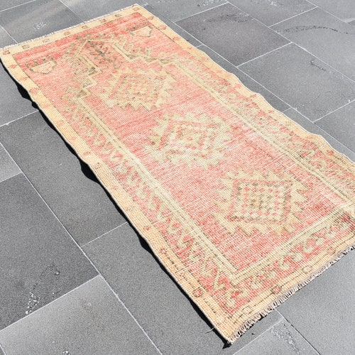 Small area rug, Frontdoor rug, Vintage rug, Turkish rug, Oriental rug, Tribal rug, Wool rug, Carpets, Handmade rug, 2.2 x 4.8 shops Ft RSL0975
