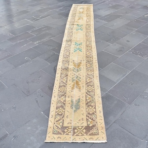 Turkish rug, Oushak rug Vintage rug 1.8 x 13.1 ft Rustic decor, Oriental rug, Wool rug, Home decor, Anatolian rug, Boho decor rug RSL2287