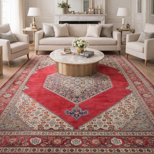 Vintage Rug, Area Rug, Turkish Rug 1.7 X 2.7 Ft Aztec Rug, Tribal