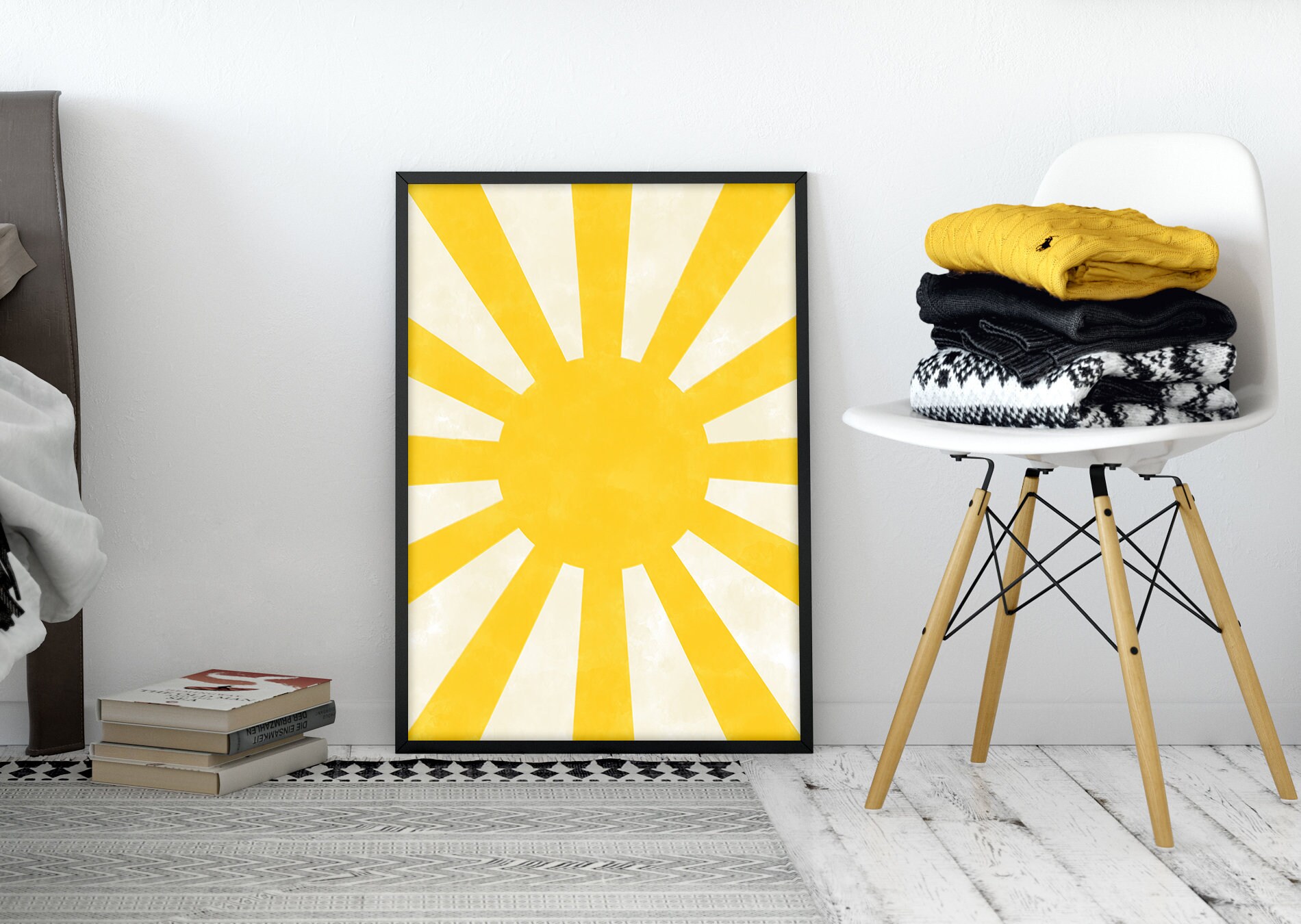 Sunshine boho art printable wall art boho sun print Etsy