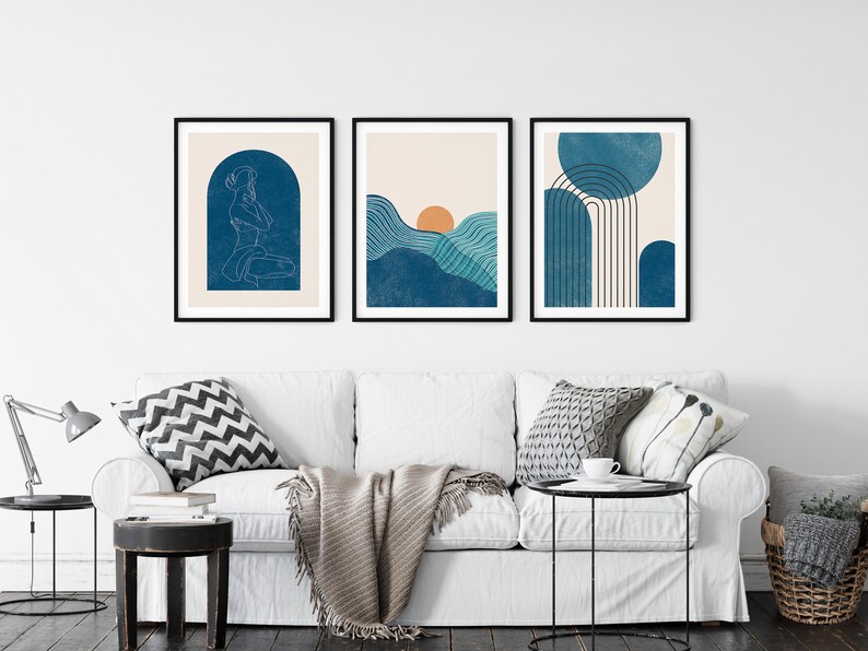 Boho Gallery Wall Set of 4 Prints Boho Art Set of 4 Wall Art Etsy