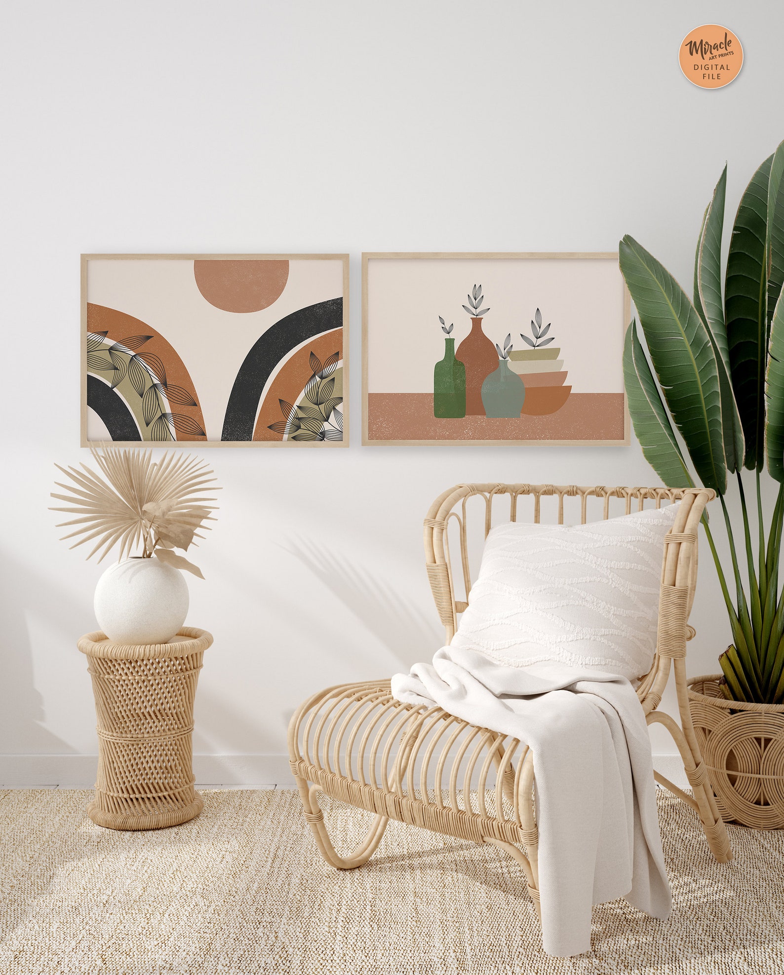 Boho horizontal wall art boho wall art bohemiant horizontal Etsy