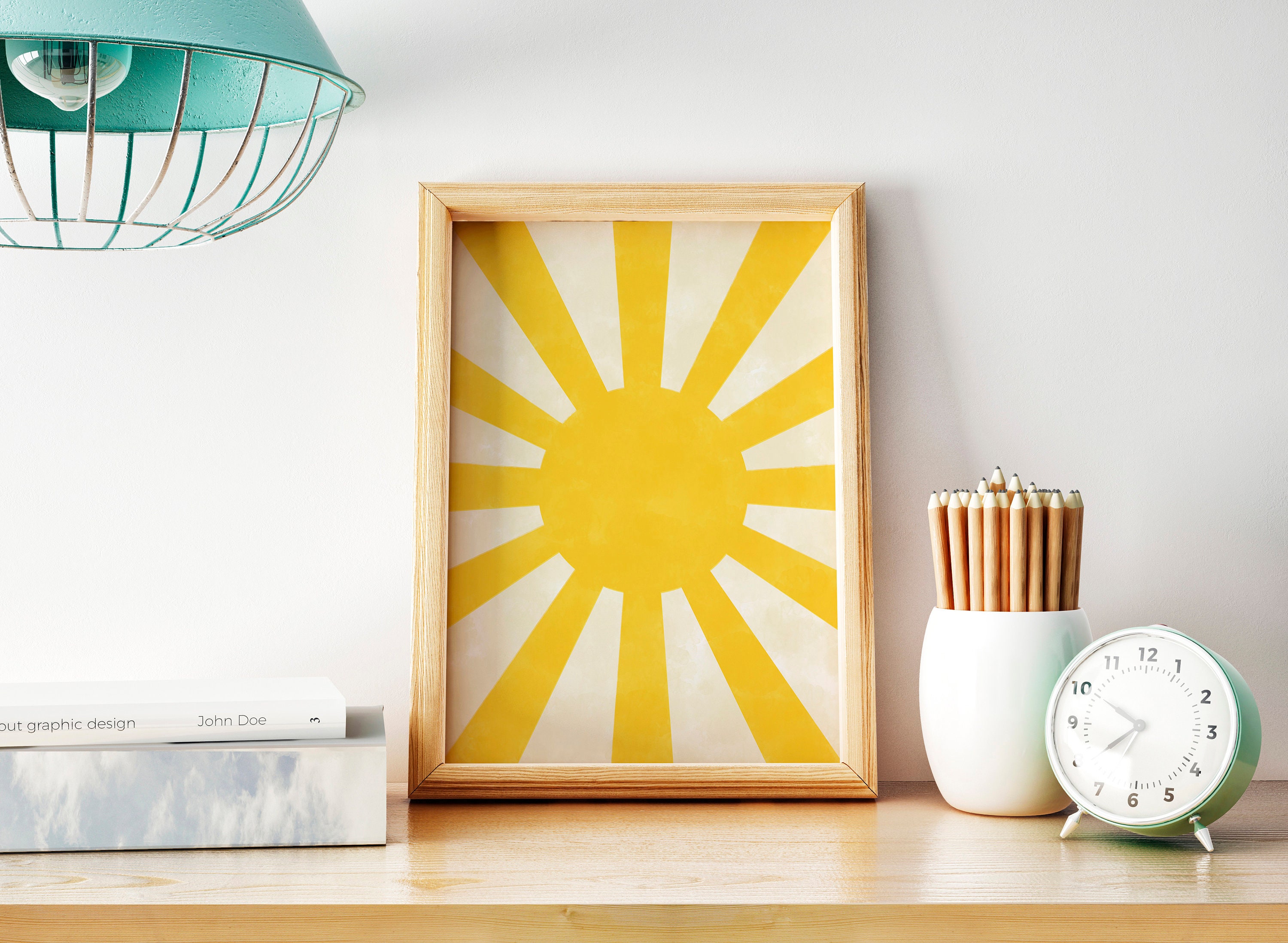 Sunshine boho art printable wall art boho sun print Etsy
