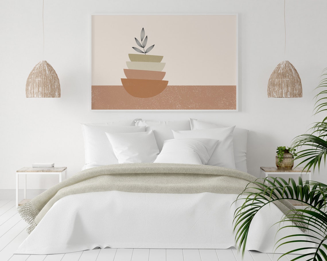 Boho Horizontal Wall Art Boho Wall Art Bohemiant Horizontal Etsy