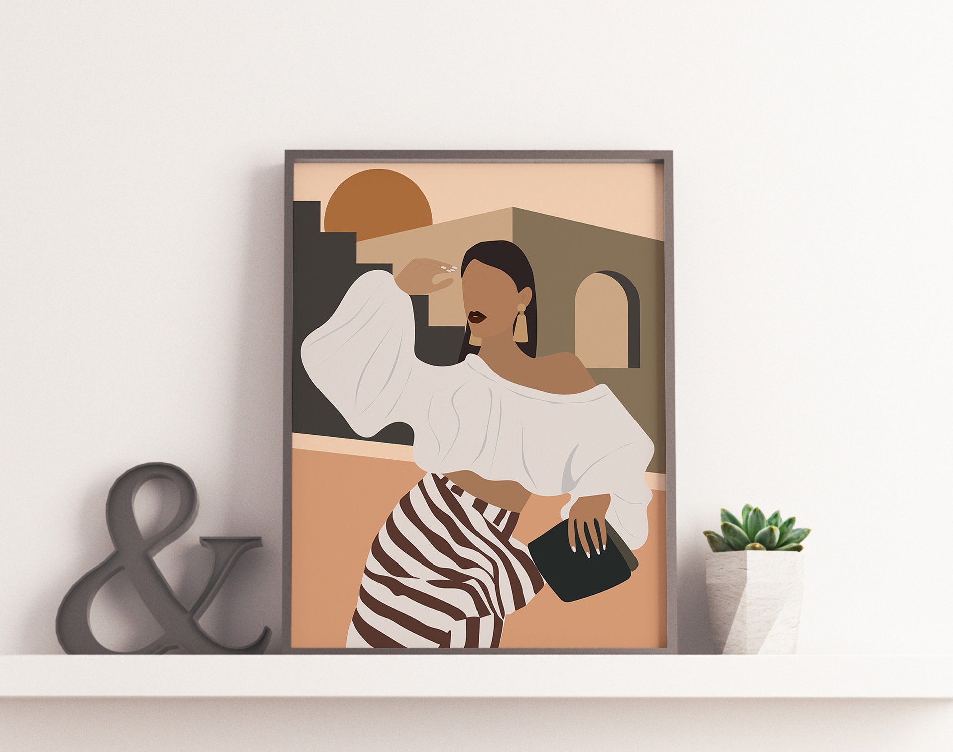 Printable Wall Art Woman Illustration Print Fashion Etsy