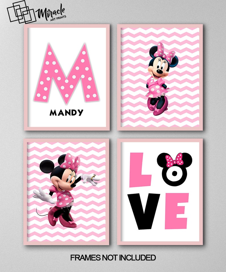 Minnie Mouse wall art Minnie Mouse room decor Minnie Mouse Etsy
