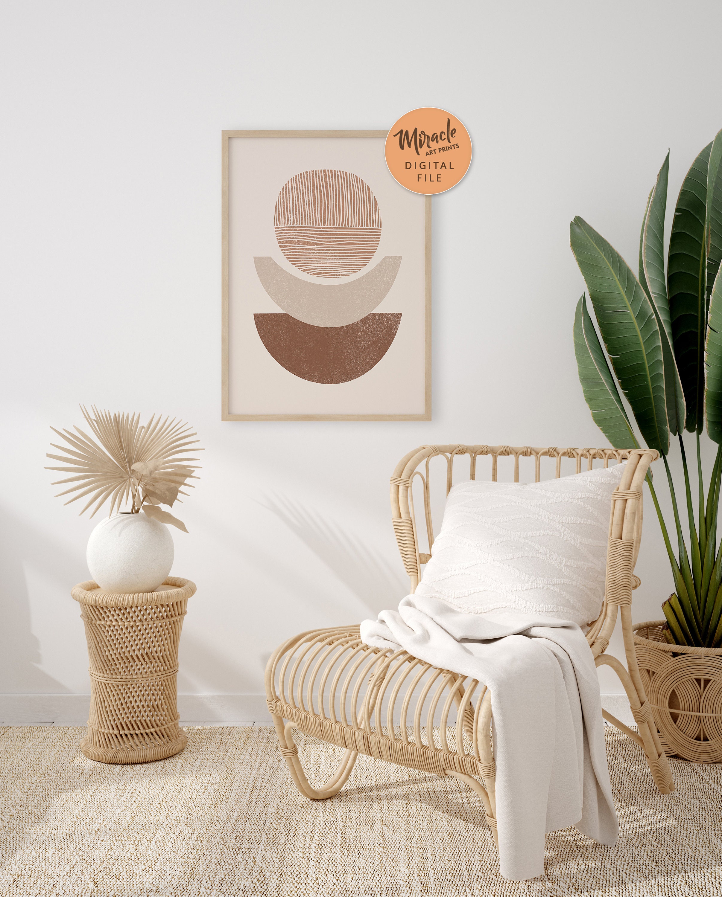 Boho Art Set of 3 Prints Boho Wall Art Abstract Gallery Wall | Etsy