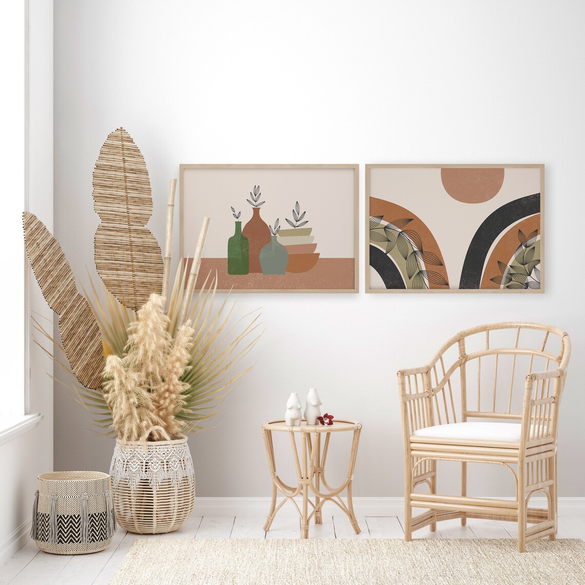 Boho horizontal wall art boho wall art bohemian wall art Etsy