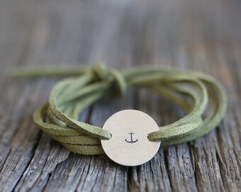 Bracciale di ancoraggio, gioielli wanderlust, gioielli navy, moglie della marina, fidanzata della marina, gioielli della vela, regalo del marinaio, gioielli dell'oceano, esploratore dell'oceano