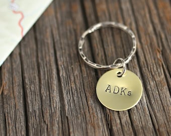 ADKs portachiavi, adirondack arredamento, portachiavi di montagna, escursionista regalo, New York picco alto avventura portachiavi, regalo per viaggiatore, strada viaggio portachiavi