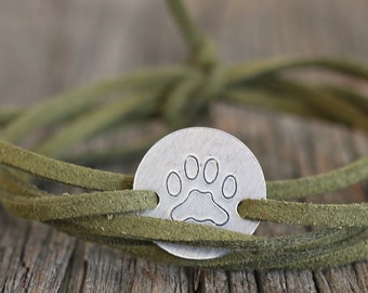 braccialetto con stampa zampa, gioielli per animali domestici, memoriale per animali domestici, gioielli con stampa zampa, regalo per amanti degli animali, regalo veterinario, regalo per veterinario, gioielli per cani da scuola veterinaria