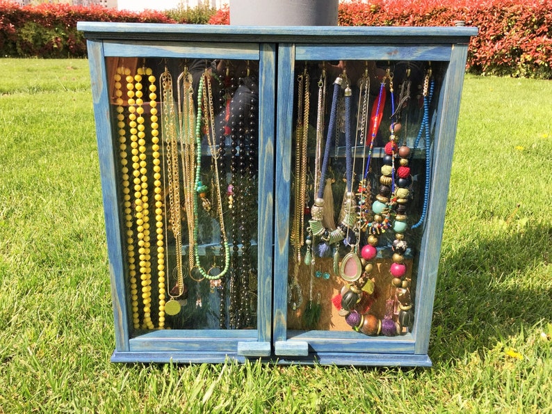 Glas Tür Schmuck Schrank Ohrring Organizer Halter Stand | Etsy