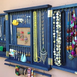 Jewelry Cabinet, Earring Holder, Jewelry Organizer Storage, Personalized Gift