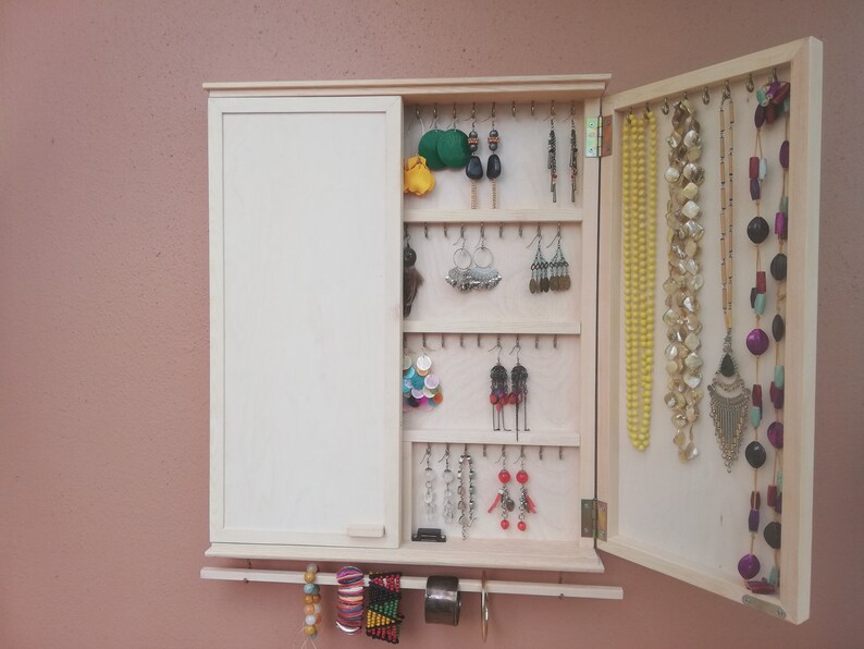 Earring Organizer Large Jewelry Cabinet Armoire Free Monogram Personalization Wall Storage Stand Holder Display Super White Finish Organization Jeanaharbor Tokyo Com Earring Organizer Large Jewelry Cabinet, Huge Jewelry Armoire