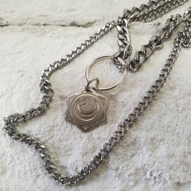 Double Chain Necklace Plated Silver Gourmet Necklace Passion Etsy