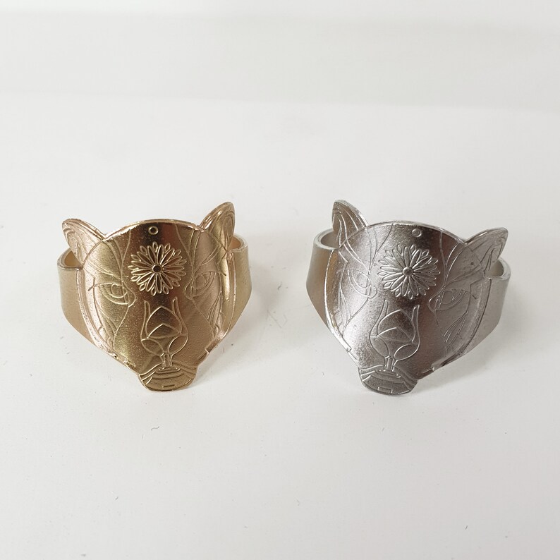 Resizable Handmade Ring Valentine/'s Day Gifts Jaguar Ring him and her Ring Silver or Gold Plated Ring 2 Jaguar rings