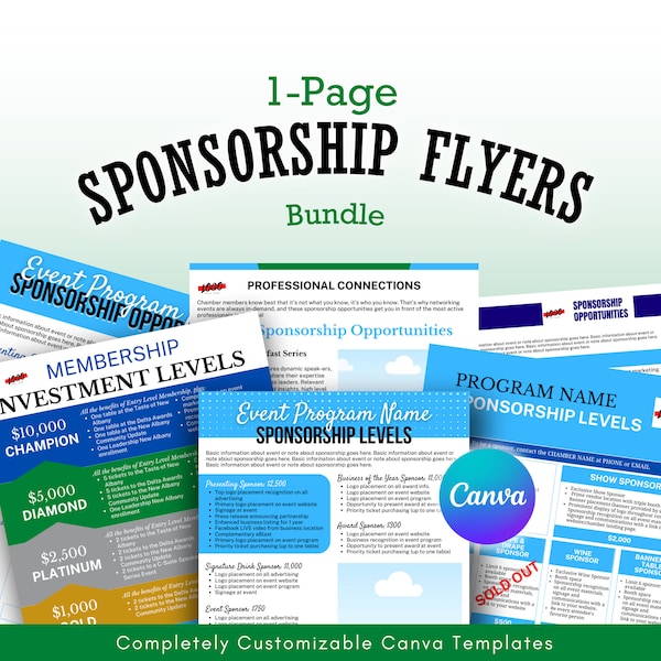 Sponsorship Flyer | Canva Template for Chambers of Commerce