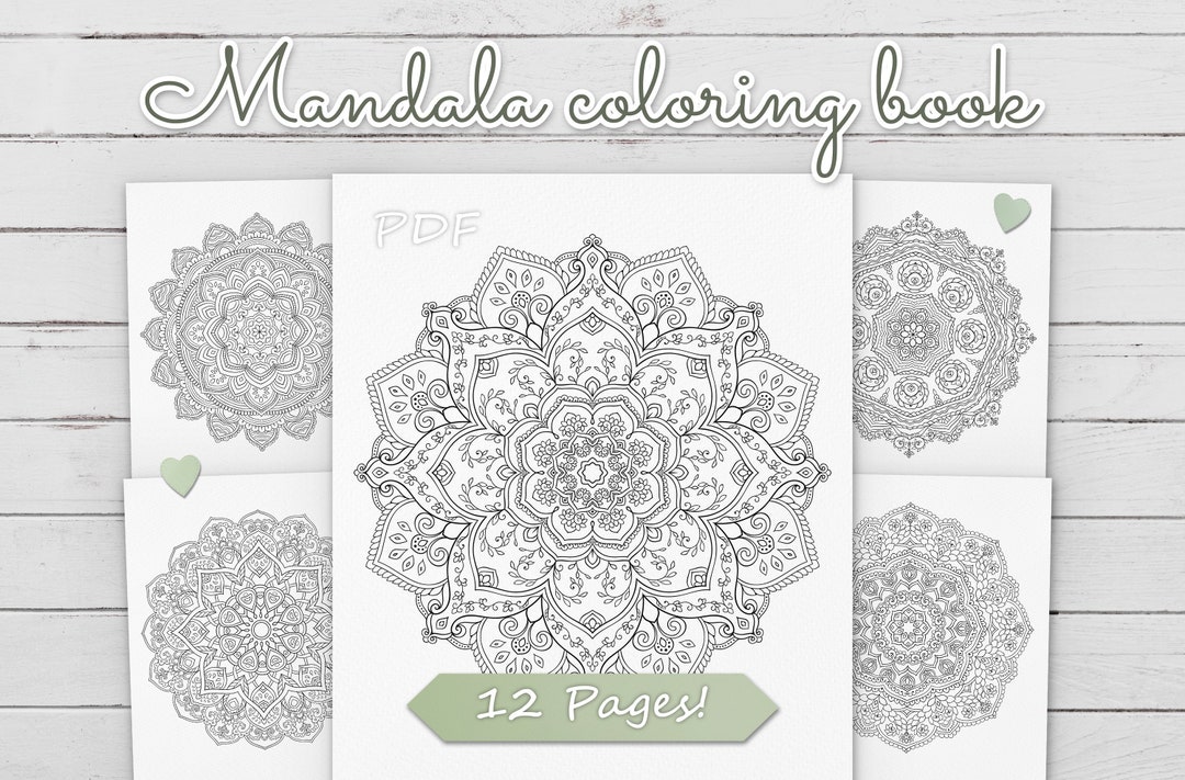 Mandala Coloring Book for Adults | Printable Mandala Flowers Coloring ...