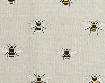 Colorful Fabrics Digitally Printed By Spoonflower Ornate Bees On Gray Bee Fabric Bee Decor Bee Crafts