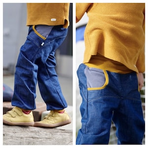 Bloomers jeans, blue/yellow