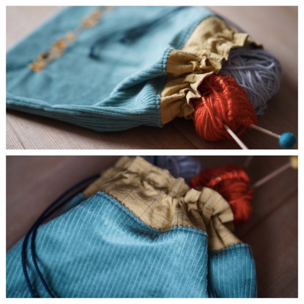 Eurythmy and handwork bag Cord, linen