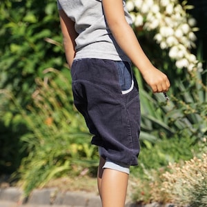 Short Corduroy Bloomers, Navy