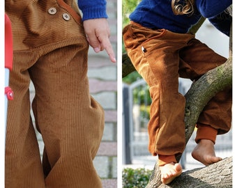 Pump pants corduroy, golden brown/rust