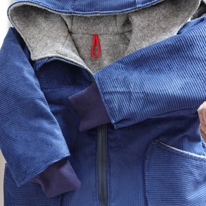 Jacke Cord/Wollwalk, Blau/Grau Bild 3