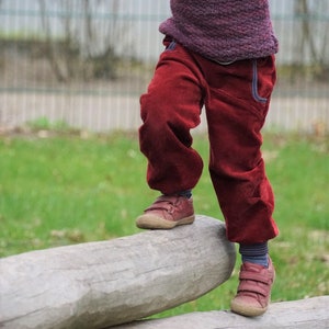 Pump pants corduroy, dark red image 2