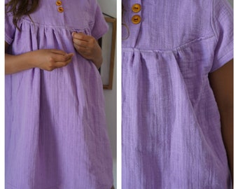 Kleid Musselin, Lavendel