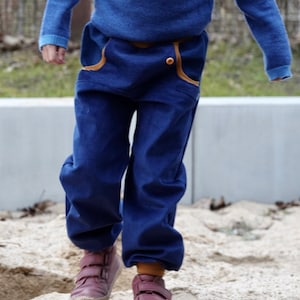 Corduroy Bloomers, Blue/Golden Brown
